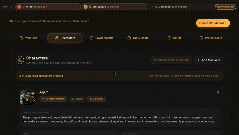 Animated Frameliq Composer tutorial importing approved storyboard scenes